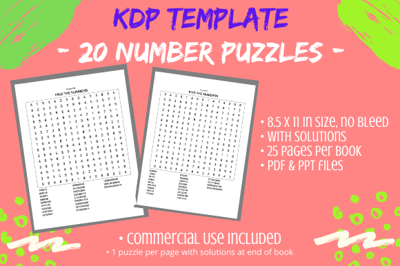 20 Number Search Puzzles for KD - 8.5x11: A Strategic Asset for KDP Publishers