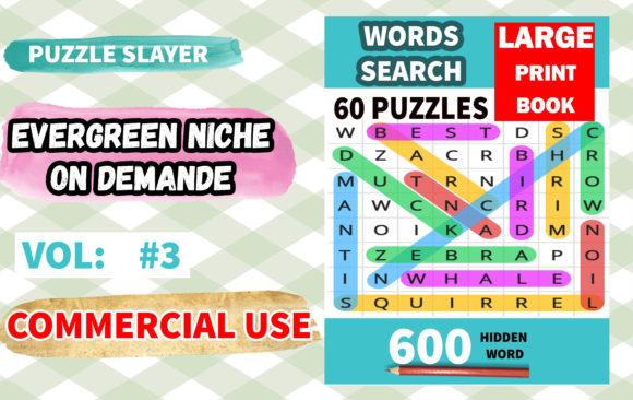 Evaluating Word Search Puzzle with Solution Vol.3 for KDP and Personal Use