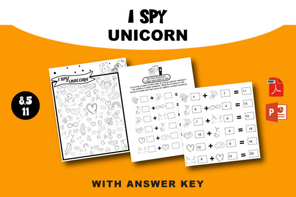 I Spy Unicorn Activity: Unique Kids Design Asset