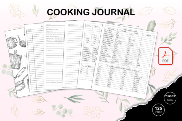KDP Interior Cooking Journal: Ready-to-Upload Template
