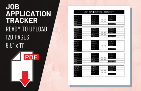 KDP Interior Job Application Tracker Design Guide