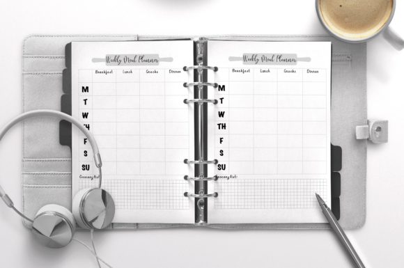 Weekly Meal Planner Light Gray: Integrating Nutrition into Productive Workflows